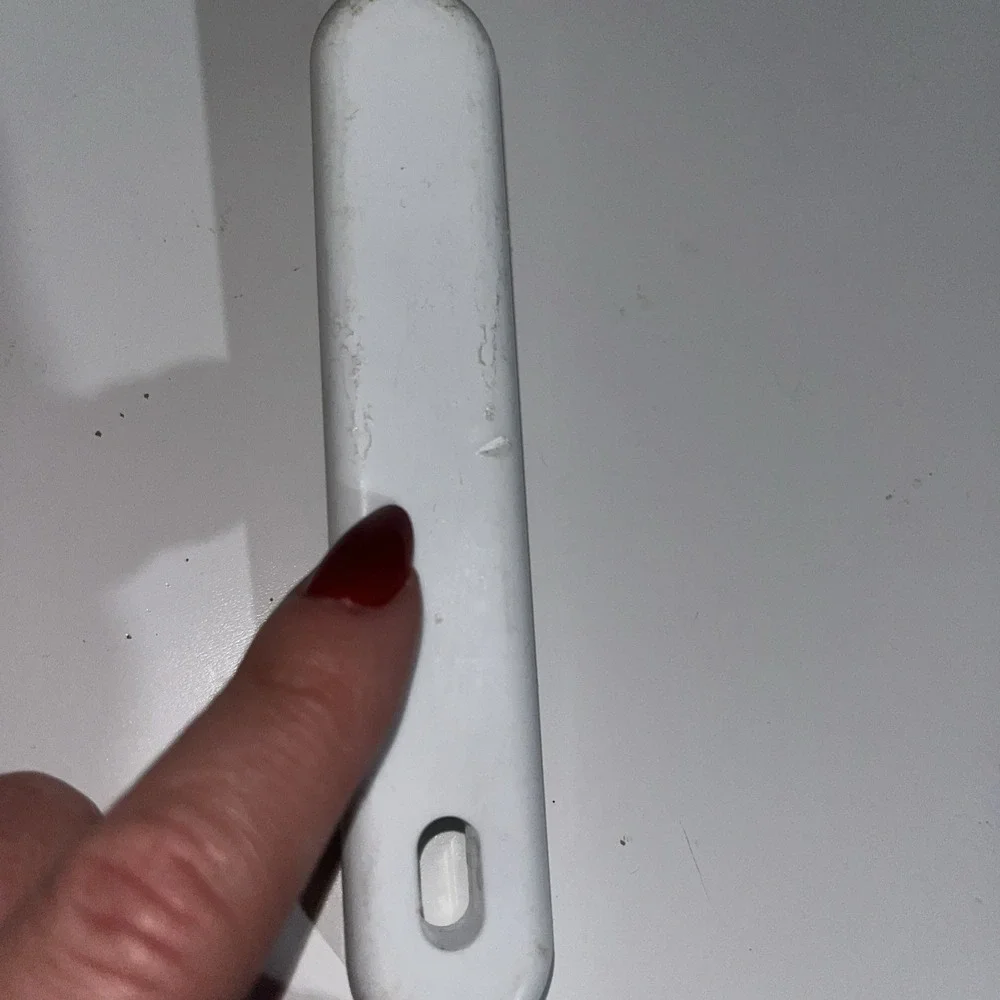 Vintage Slotted Spatula Red Flipper heat resist White Nylon Handle